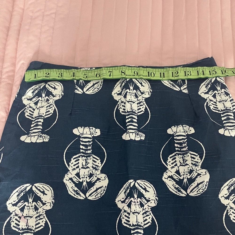 Navy Lobster print rope hem short skirt boutique tapestry gorgeous EUC - Picture 5 of 9